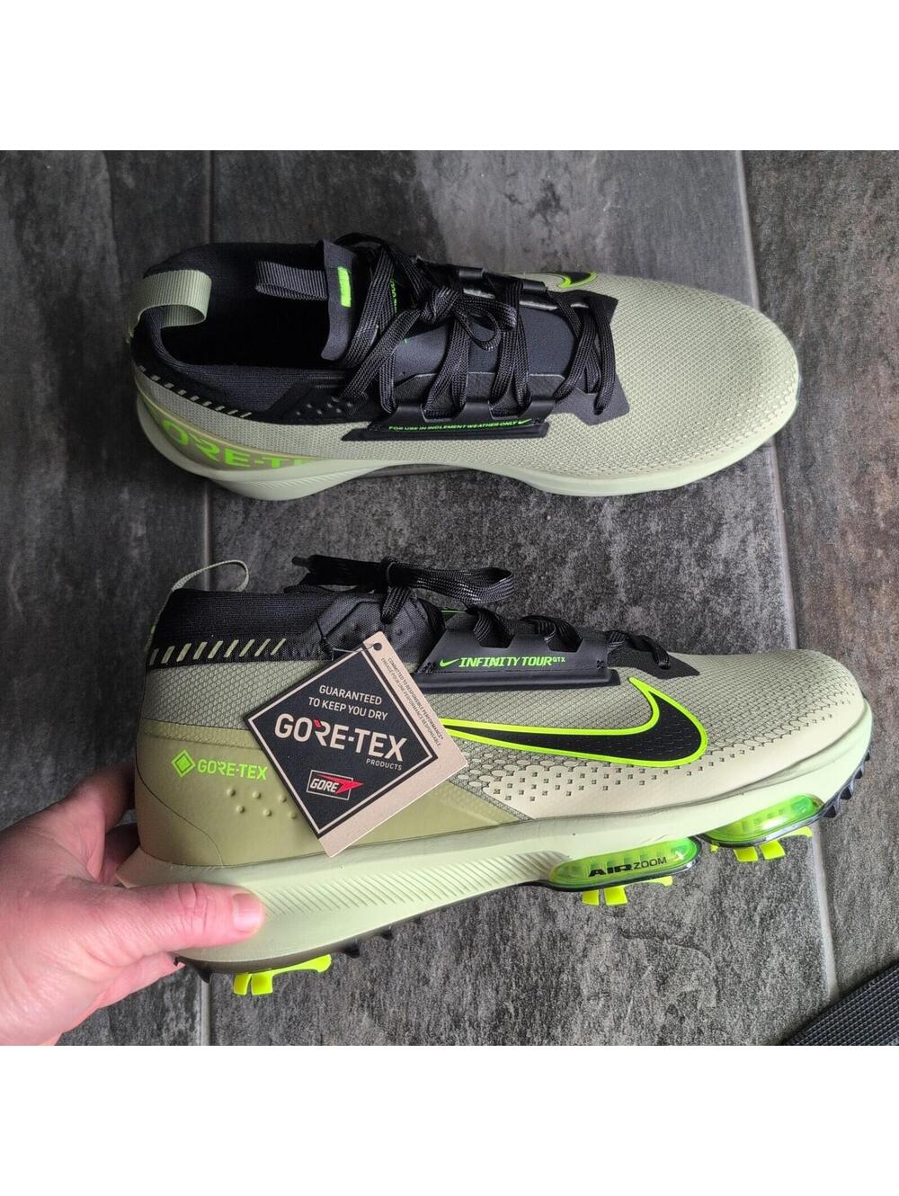 Nike Air Zoom Infinity Tour 2 GORE-TEX Mens Waterproof Golf Shoes Green Size 11